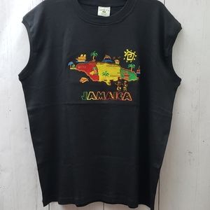Like New Jamaica Embroidered Sleeveless T-shirt
